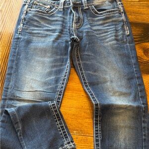 Buckle Women's Skinny Jeans - Dark Blue